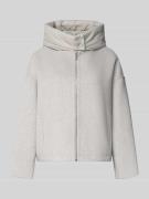 OPUS Jacke mit Kapuze Modell 'Hikona' in Hellgrau Melange, Größe L