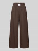 VILLA SOPHIE Wide Fit Stoffhose aus Viskose-Mix Modell 'TOSCA' in Dunk...