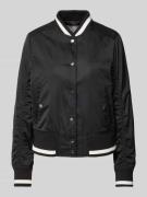 IQ Studio Bomberjacke mit Druckknopfleiste in Black, Größe 42