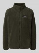 COLUMBIA Fleecejacke aus Teddyfell in Oliv, Größe XXL