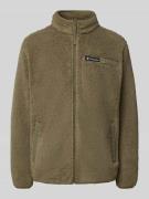 COLUMBIA Fleecejacke aus Teddyfell in Oliv, Größe L
