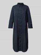 ROBE LÉGÈRE Knielanges Hemdblusenkleid mit 3/4-Arm in Marine, Größe 38