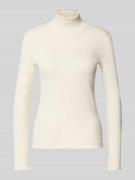 Marc Cain Longsleeve mit Stehkragen in Ecru, Größe 46