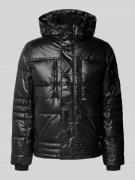Tom Tailor Regular Fit Steppjacke mit abnehmbarer Kapuze in Black, Grö...