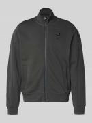 Blauer Usa Sweatjacke mit Stehkragen Modell 'CITY' in Graphit, Größe L