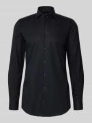 BOSS Slim Fit Businesshemd mit extra langem Arm Modell 'HANK' in Black...