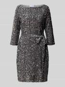 Vila Minikleid mit Paillettenbesatz Modell 'FAITH' in Silber, Größe M