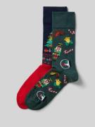 Christian Berg Men Socken mit geripptem Abschluss in Metallic Gruen, G...