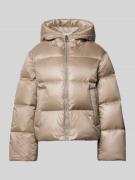 Marc O'Polo Regular Fit Daunenjacke mit Kapuze in Stein, Größe 34