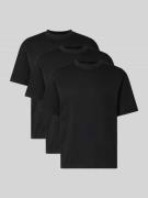 SELECTED HOMME Loose Fit T-Shirt aus Baumwoll-Mix im 3er-Set Modell 'L...