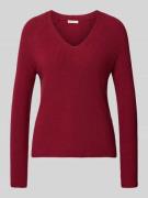 Tom Tailor Regular Fit Strickpullover aus reiner Baumwolle in Rot, Grö...