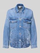 Liu Jo White Regular Fit Jeansjacke mit Pailettenbesatz in Blau, Größe...