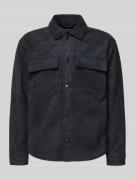 Only & Sons Regular Fit Jacke in Velourslederoptik mit Brustpattentasc...