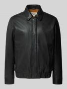 Scotch & Soda Regular Fit Lederjacke aus echtem Schafsleder mit Umlege...