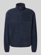 MCNEAL Fleecepullover mit Troyer-Kragen in Dunkelblau, Größe L