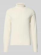 Redefined Rebel Rollkragenpullover mit Zopfmuster Modell 'JORDEN' in O...