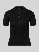 Lauren Ralph Lauren Strickshirt mit Zopfmuster und Polokragen Modell '...