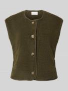 Neo Noir Fleeceweste mit Knopfleiste Modell 'Mariko' in Khaki, Größe 3...