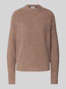 Jake*s Casual Strickpullover mit überschnittenen Schultern in Taupe, G...