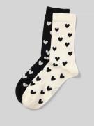 Jake*s Casual Socken mit geripptem Abschluss im 2er-Pack in Offwhite, ...
