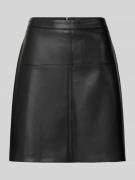 Christian Berg Woman Minirock in Leder-Optik in Black, Größe 38