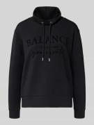 Christian Berg Woman Relaxed Fit Pullover mit Statement-Print in Black...