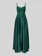 Mascara Abendkleid mit Zierbesatz in Gruen, Größe 34