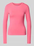 Review Longsleeve mit Rundhalsausschnitt in Neon Pink, Größe M