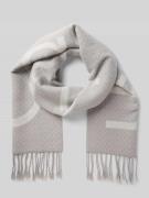CK Calvin Klein Schal mit Ausfransungen in Mittelgrau, Größe 1