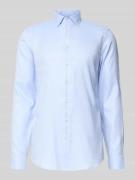 Jake*s Slim Fit Businesshemd mit extra langem Arm in Bleu, Größe 37/38