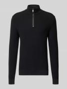 MCNEAL Strickpullover mit Stehkragen in Black, Größe L