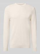 MCNEAL Strickpullover mit gerippten Abschlüssen in Ecru Melange, Größe...