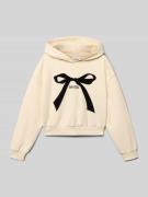 s.Oliver RED LABEL Loose Fit Hoodie aus Baumwoll-Mix in Ecru, Größe 14...