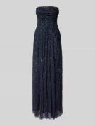 LACE & BEADS Abendkleid im Off-Shoulder-Look in Dunkelblau, Größe L