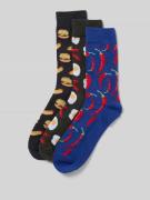 Jack & Jones Socken im 3er-Pack Modell 'HOT FOOD' in Royal, Größe 1