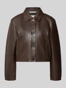 Marc O'Polo Regular Fit Lederjacke aus echtem Lammleder in Dunkelbraun...