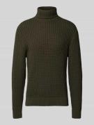 SELECTED HOMME Regular Fit Rollkragenpullover in Waffel-Struktur Model...