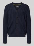 Fynch-Hatton Strickjacke mit Knopfleiste in Marine, Größe 3XL