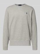 Polo Ralph Lauren Sweatshirt mit Label-Stitching in Hellgrau Melange, ...