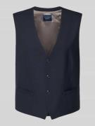 Christian Berg Men Anzugweste mit Knopfleiste in Marine, Größe 58