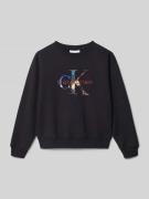 Calvin Klein Jeans Sweatshirt mit Label-Stitching und Rundhalsausschni...