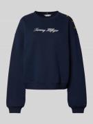 Tommy Hilfiger Relaxed Fit Sweatshirt aus Baumwoll-Mix in Marine, Größ...