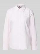 Tommy Hilfiger Regular Fit Hemdbluse aus Baumwoll-Mix in Hellrosa, Grö...