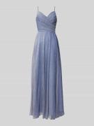 Unique Abendkleid mit Spaghettiträgern und V-Ausschnitt in Hellblau, G...