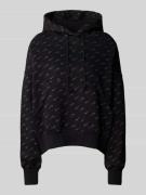 Nike Hoodie mit Allover-Logo-Muster in Black, Größe XS