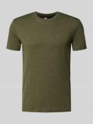 Tommy Jeans Regular Fit T-Shirt aus Baumwoll-Mix in Oliv Melange, Größ...