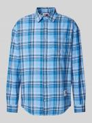 Tommy Jeans Regular Fit Freizeithemd mit Kentkragen in Blau, Größe M