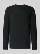Christian Berg Men Pullover mit Label-Patch in Black, Größe 3XL