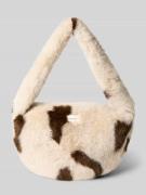STUDIO NOOS Crossbody Bag mit Kunstfellbesatz in Offwhite, Größe 1