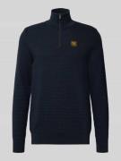 PME Legend Strickpullover mit gerippten Abschlüssen in Marine, Größe L